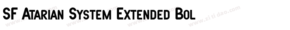 SF Atarian System Extended Bold字体转换